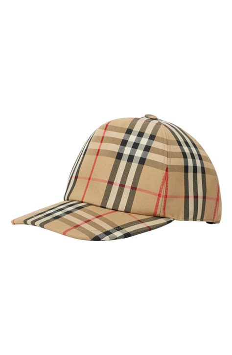 cappello baseball motivo vintage burberry|Burberry Check Print Baseball Cap .